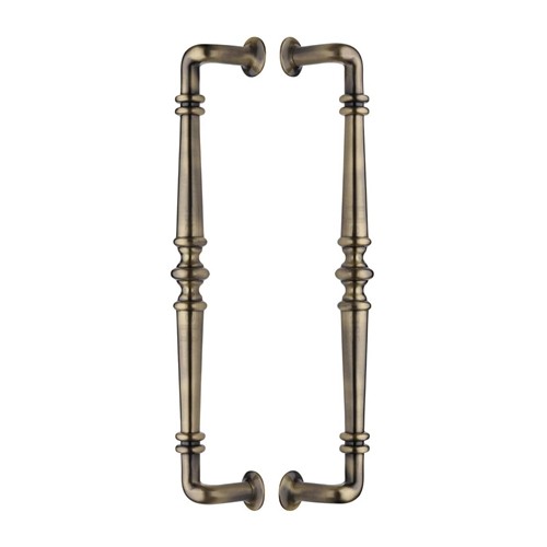 M Marcus Heritage Brass Back to Back Door Pull Handle Avon Design 390mm length